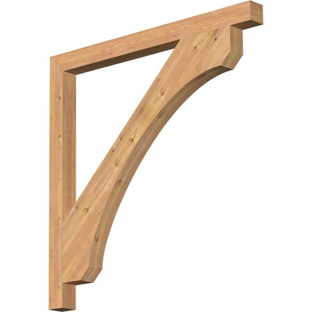 Ekena Millwork Legacy Block Smooth Bracket, Western Red Cedar, 3 1/2"W x 48"D x 48"H BKT04X48X48LEC05SWR
